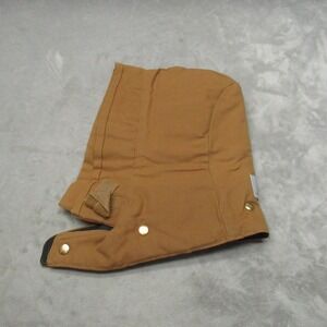 Carhartt Attachment Hood Men One Size Brown Duck Canvas Quilted Snap On Workwear